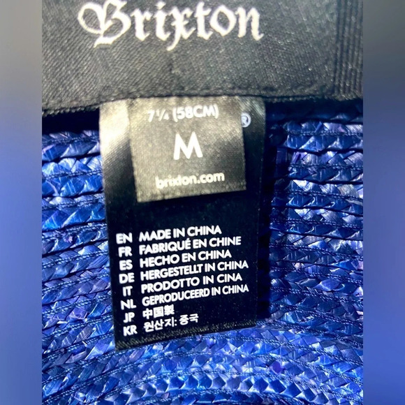 Brixton - Joanna Hat- Wide-brim Straw  Hat - Pacific Blue w/ Purple Undertones. - Picture 6 of 16